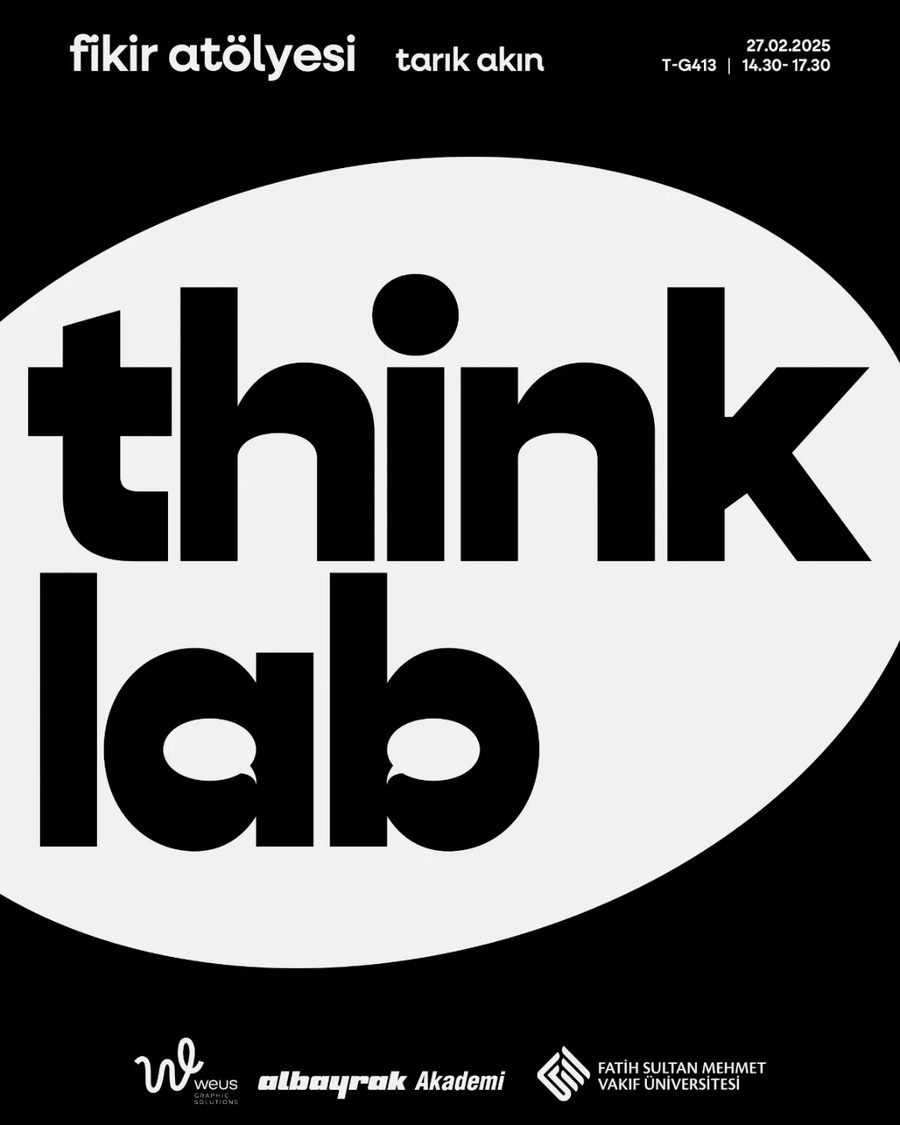 think lab · fikir atölyesi poster