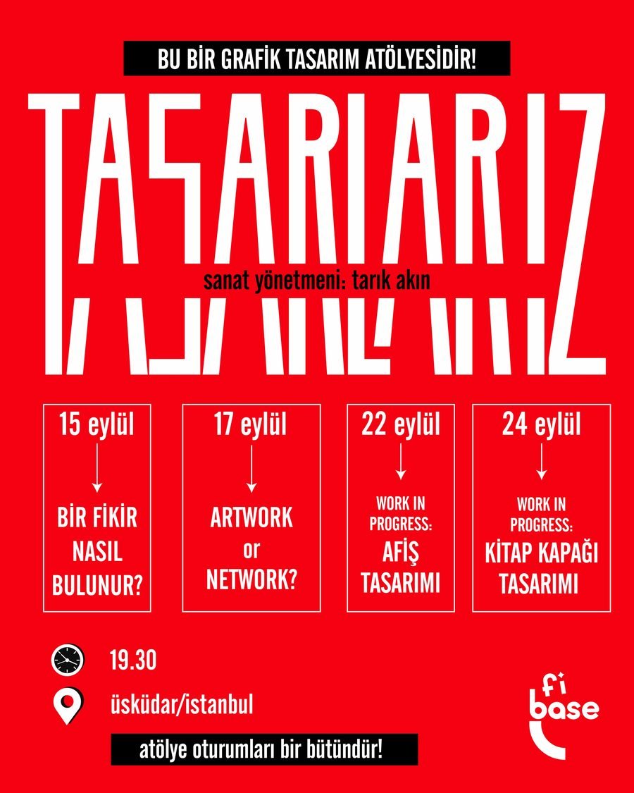 Tasarlarız: 4 oturumluk grafik tasarım atölyesi poster