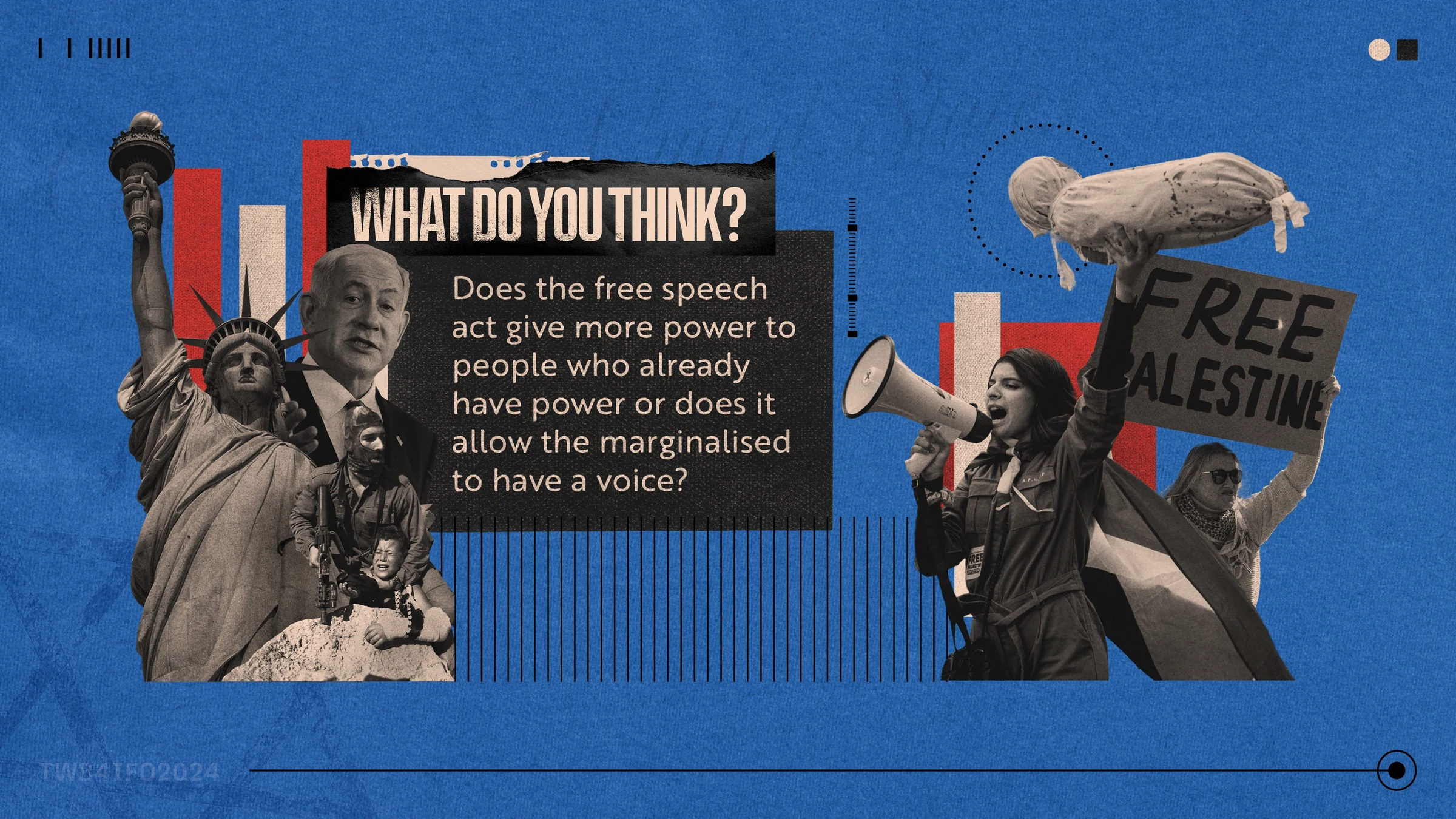 Freedom of Speech in the US — collage